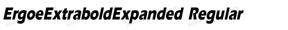 ErgoeExtraboldExpanded Regular字体转换